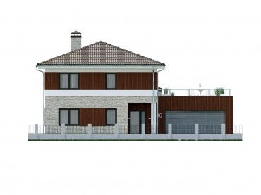 Проект дома из блоков м38