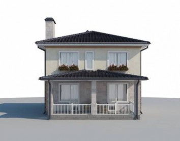 Проект дома из блоков 10-2078