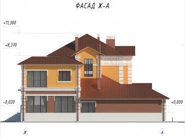 Проект дома из блоков 1625