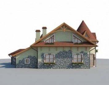 Проект дома из блоков 10-2218