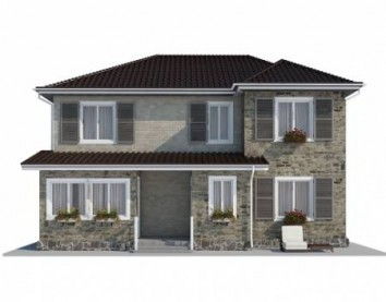 Проект дома из блоков 10-2069