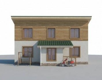 Проект дома из блоков 10-2052