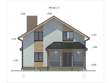 Проект дома из блоков м34