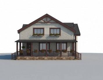 Проект дома из блоков 10-2131