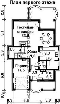 Проект дома из блоков 1197