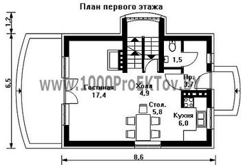 Проект дома из блоков 1199