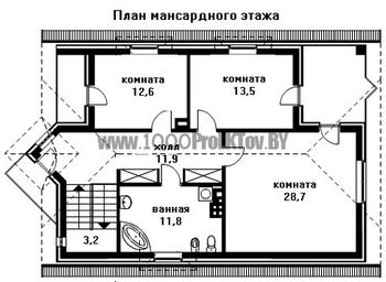 Проект дома из блоков 1523