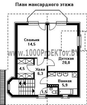 Проект дома из блоков 1422