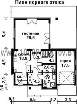 Проект дома из блоков 1473