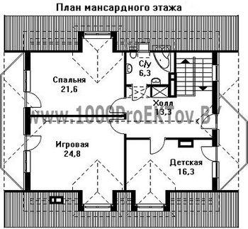 Проект дома из блоков 1202