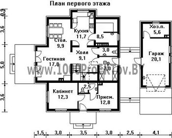 Проект дома из блоков 1315