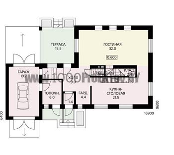 Проект дома из блоков 1129