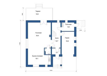 Проект дома из блоков 1536