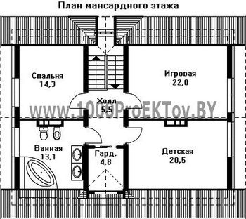 Проект дома из блоков 1283