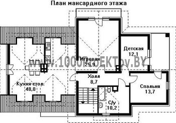Проект дома из блоков 1259