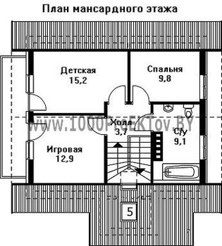 Проект дома из блоков 1271
