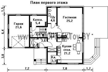 Проект дома из блоков 1169