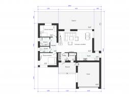 Проект дома из блоков 1-40-4