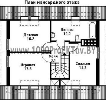 Проект дома из блоков 1195