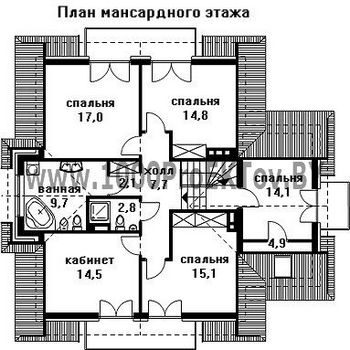 Проект дома из блоков 1339