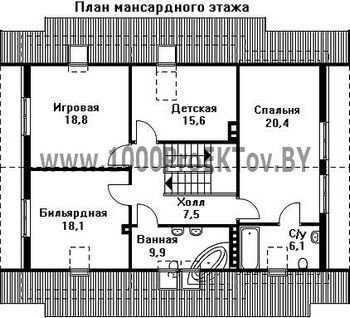 Проект дома из блоков 1273
