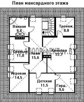 Проект дома из блоков 1404