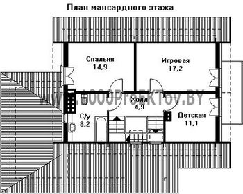 Проект дома из блоков 1234