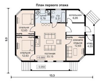 Проект дома из блоков 10-2009-2