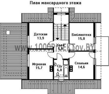 Проект дома из блоков 1465
