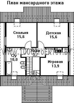 Проект дома из блоков 1242