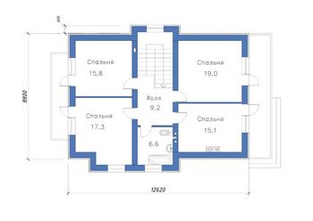 Проект дома из блоков 1359