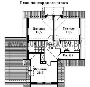 Проект дома из блоков 1407