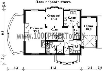 Проект дома из блоков 1438