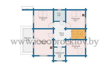 Проект деревянного дома 1056