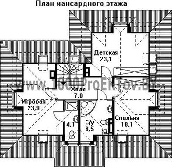 Проект дома из блоков 1174