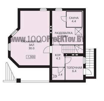 Проект дома из блоков 1105