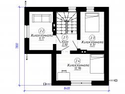 Проект дома из блоков м9