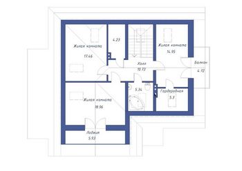 Проект дома из блоков 1431