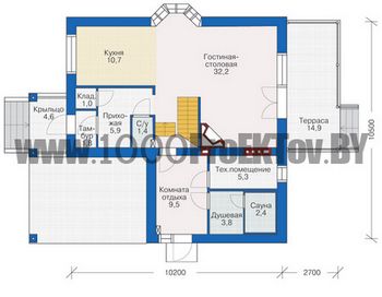 Проект дома из блоков 1088