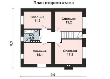 Проект дома из блоков 10-2078