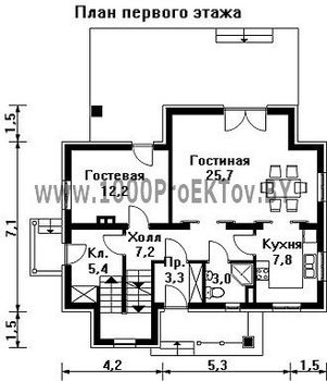Проект дома из блоков 1172