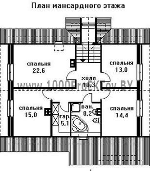 Проект дома из блоков 1352