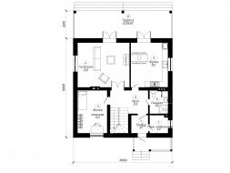 Проект дома из блоков м19