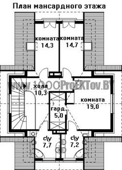 Проект дома из блоков 1515