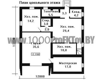 Проект дома из блоков 1494