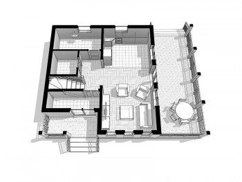 Проект каркасного дома 2-23