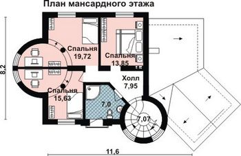 Проект дома из блоков 10-2218-2