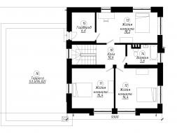 Проект дома из блоков м38