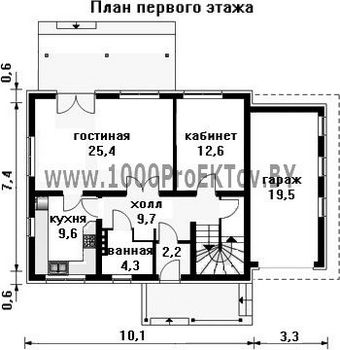 Проект дома из блоков 1370