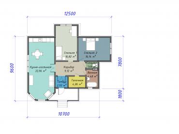Проект каркасного дома 2-90-3